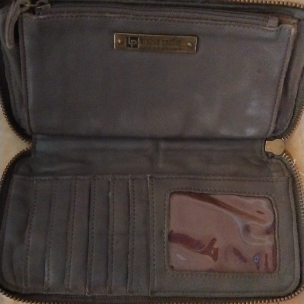 Linea Pelle Leather Zippered Wallet - Picture 4 of 7